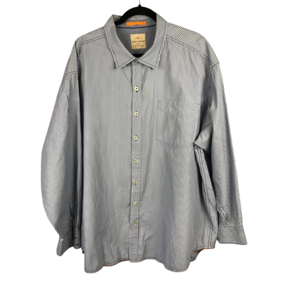 Tommy Bahama Jeans Shirt 2XB Striped 100% Cotton Long Sleeve Business Casual